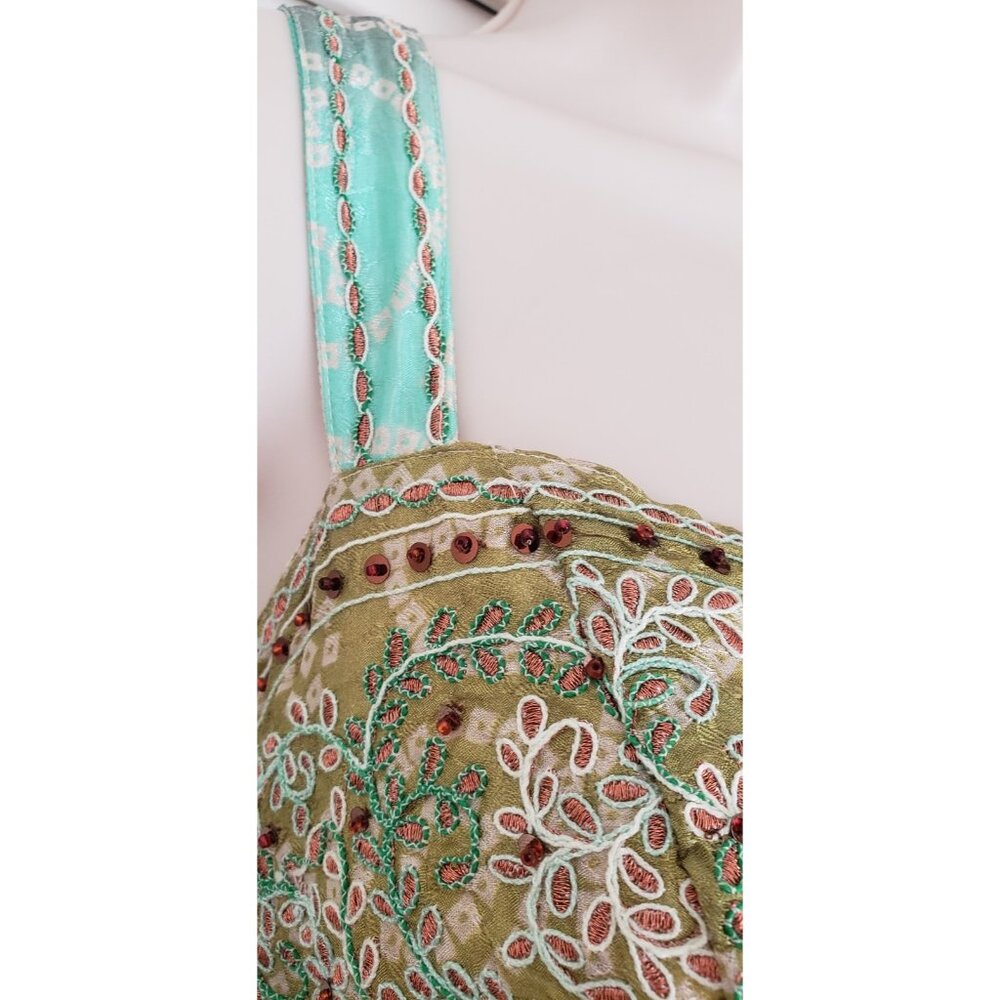 NEW FREE PEOPLE INTO THE NIGHT EMBROIDERED SEQUIN MAXI DRESS LARGE - Picture 5 of 14